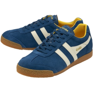 Gola Sneaker Harrier Suede-Leder marineblau/weiss/gelb Herren